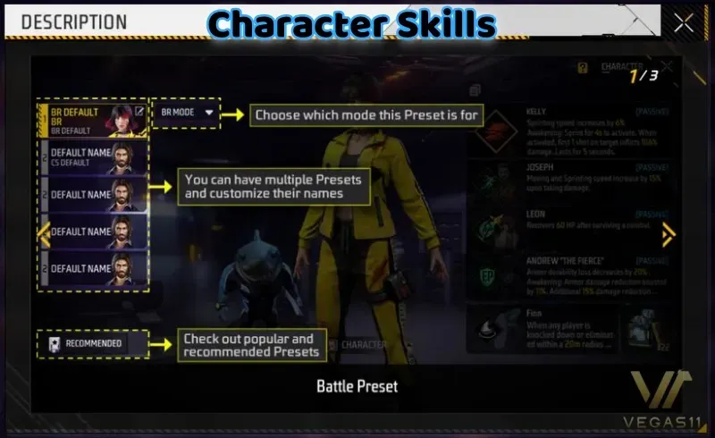 Preset - Character Skills