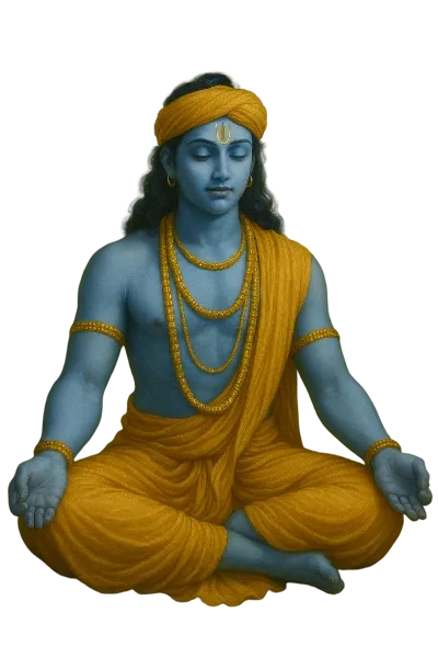 Meditating Krishna