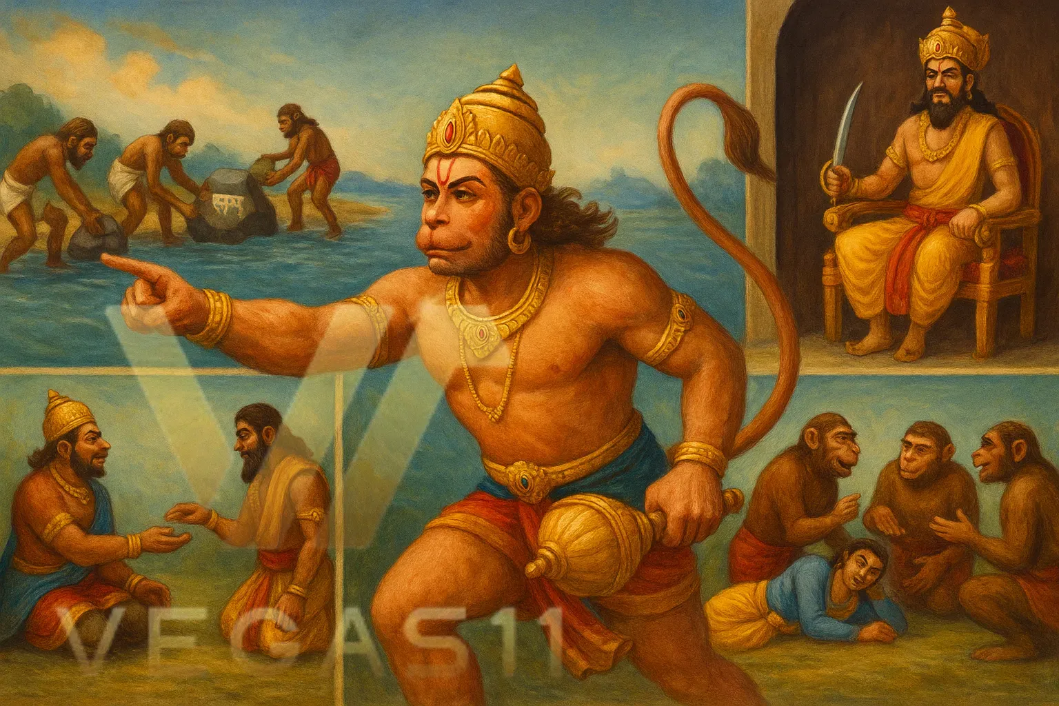 Wise Hanuman aids Rama