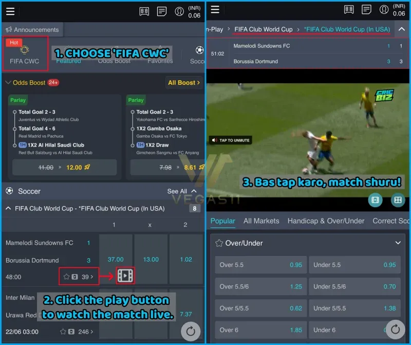 watch FIFA Club World Cup on Vegas11 via iNN Sports room