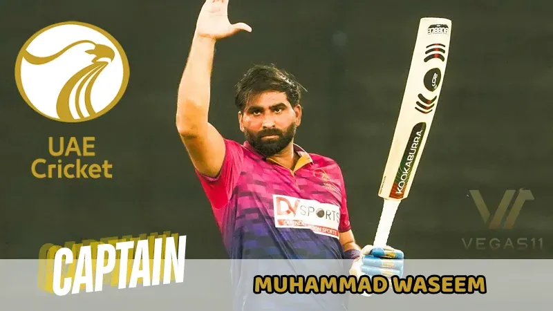 Muhammad Waseem UAE captain T20I Tri-Series 2025 in Sharjah