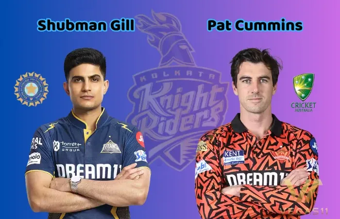 Shubman Gill and Pat Cummins, former Kolkata Knight Riders teammates, now facing off for India and Australia