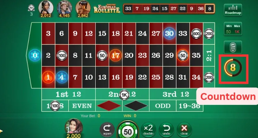 Place Chips Before Countdown Ends