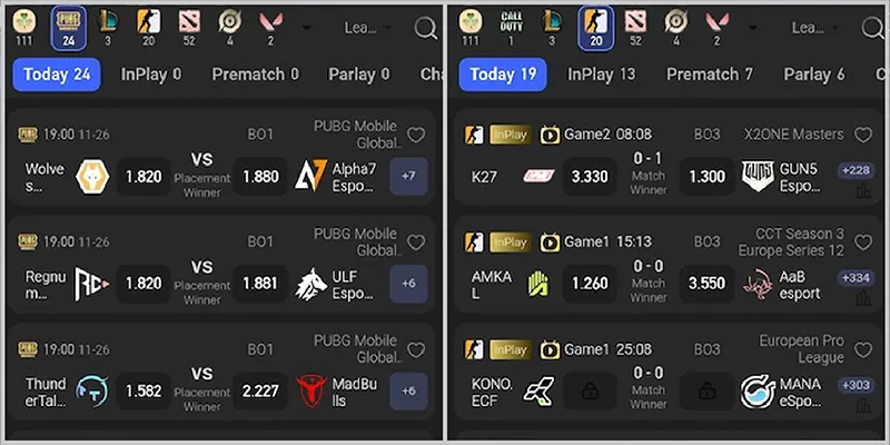 VEGAS11 Shooter Game Betting