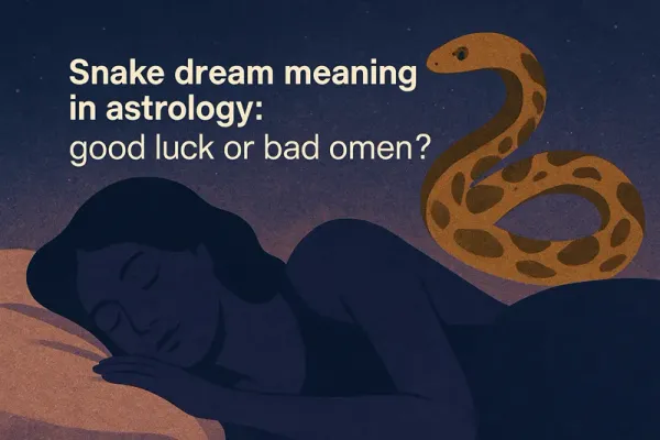 Snake dream meaning in astrology? good luck or bad omen?