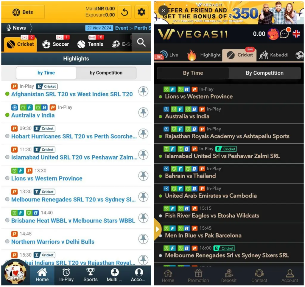 (pic L) 9wicket 、 (pic R) Lucky Sports