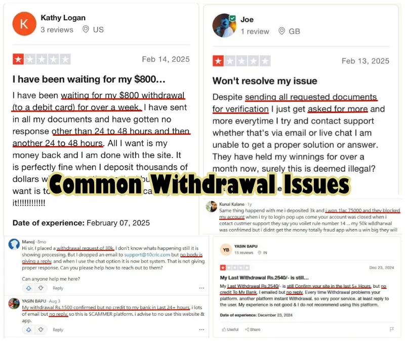 Online Casino Common Withdrawal Issues