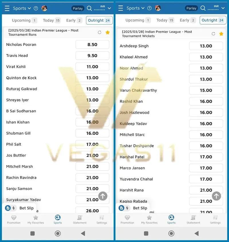 ₹50 Online Betting IPL