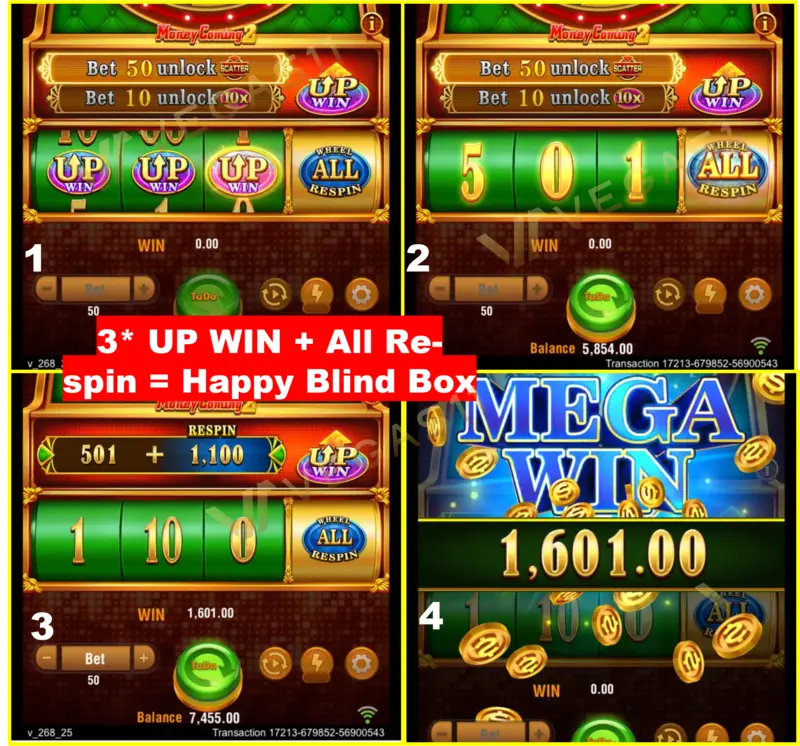 3* UP WIN + All Re-spin = Happy Blind Box