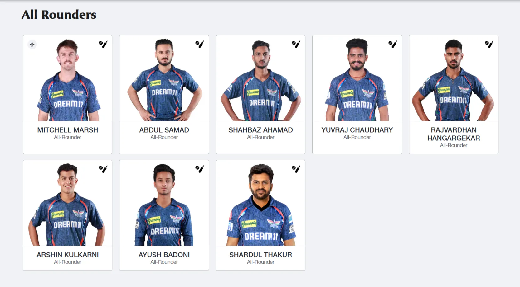 LSG All Rounders