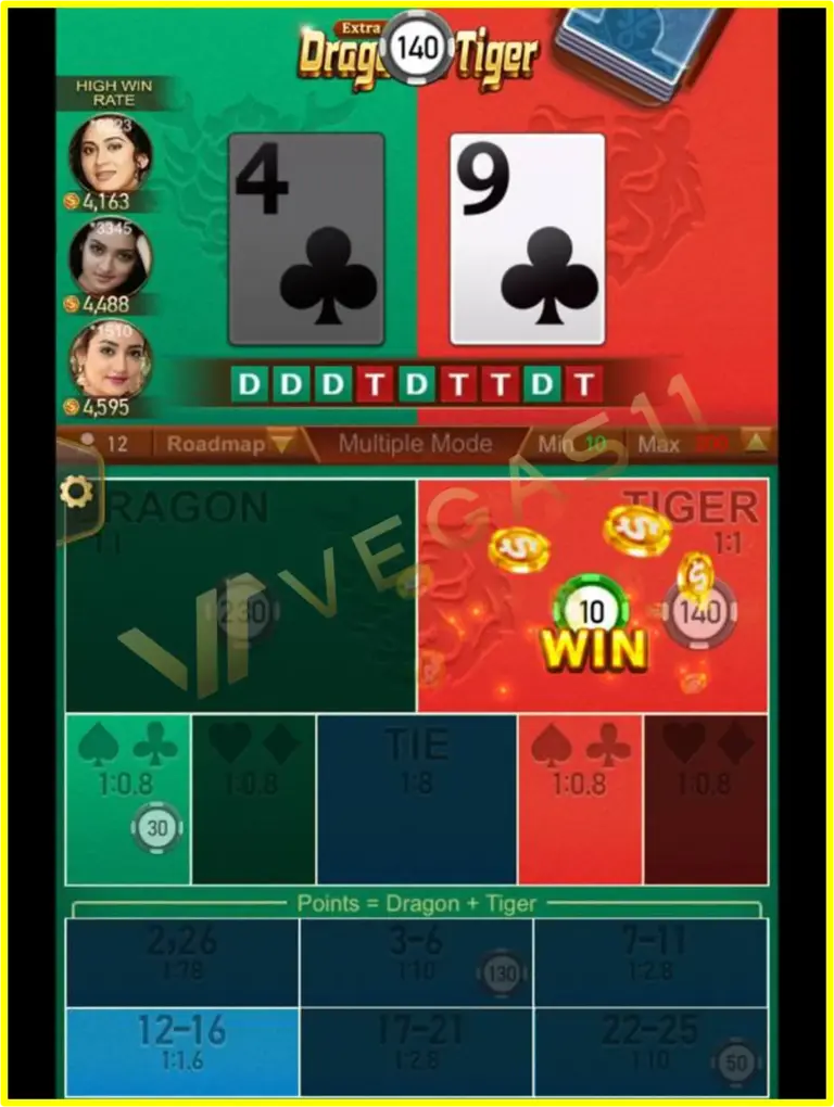 Dragon & Tiger Card type