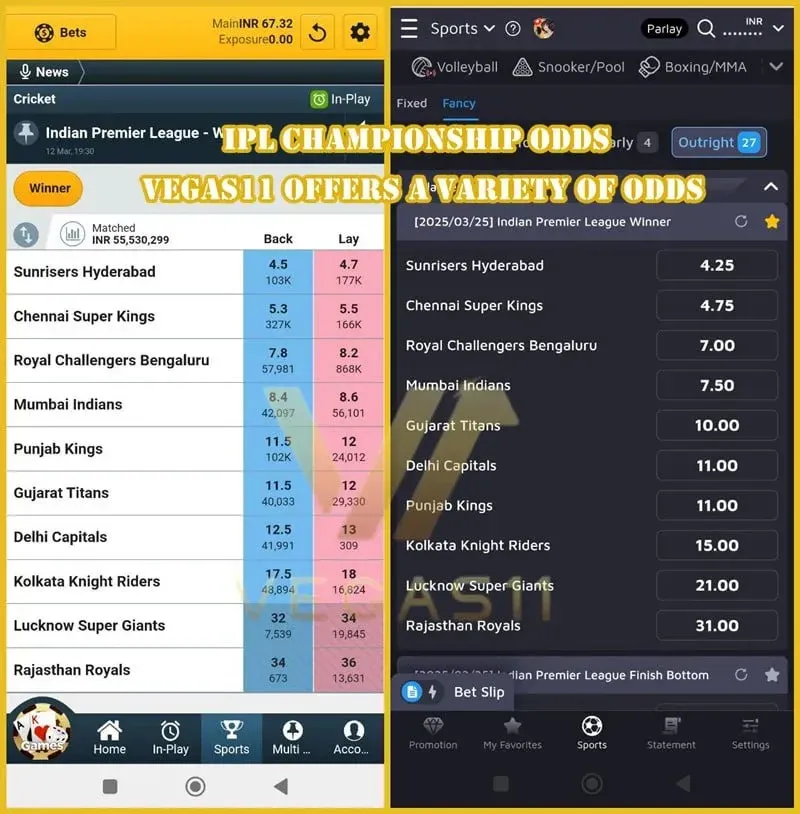 IPL Championship Odds and Betting