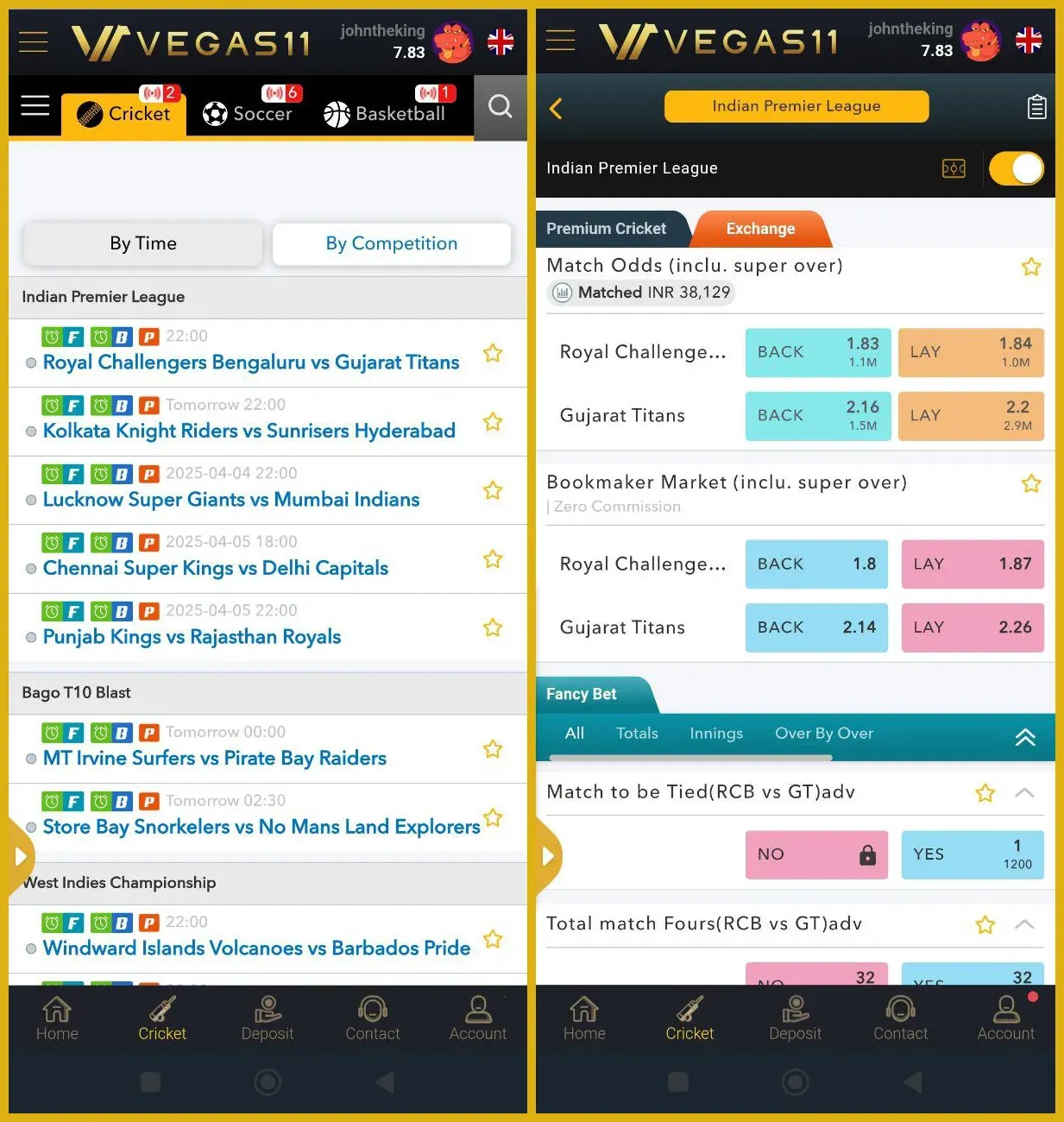 ₹50 Online IPL Betting