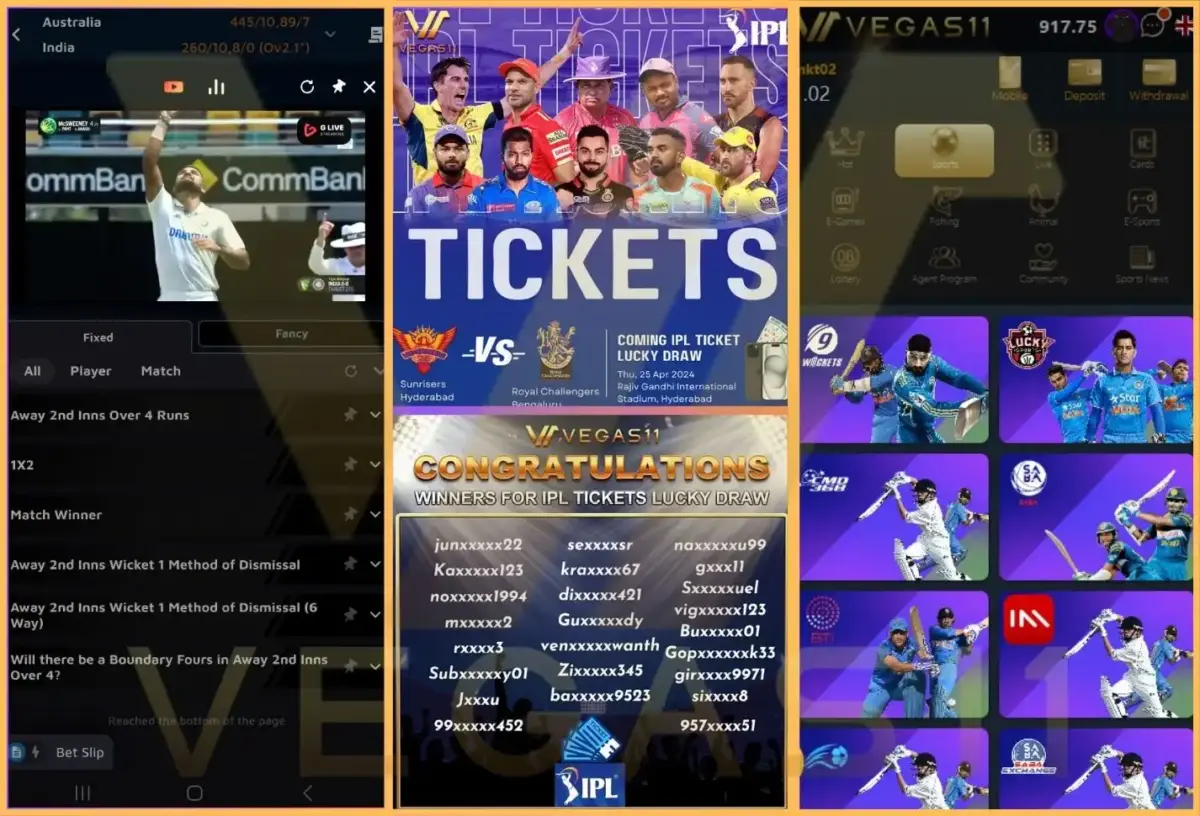 IPL betting and free tickets on Vegas11