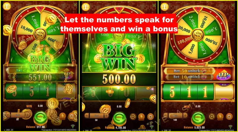 Let the numbers speak for themselves and win a bonus