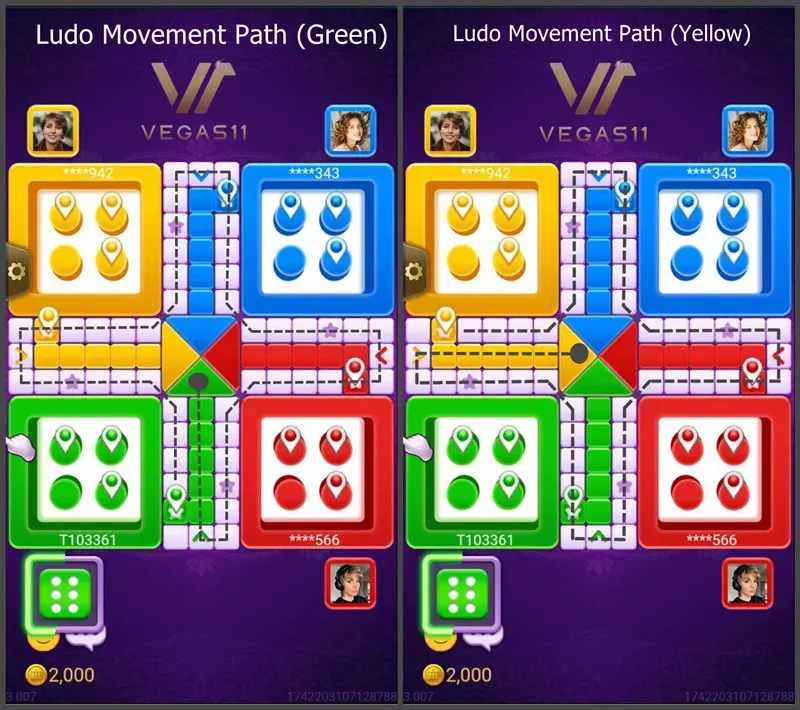 Ludo Rules – Movement Path Diagram