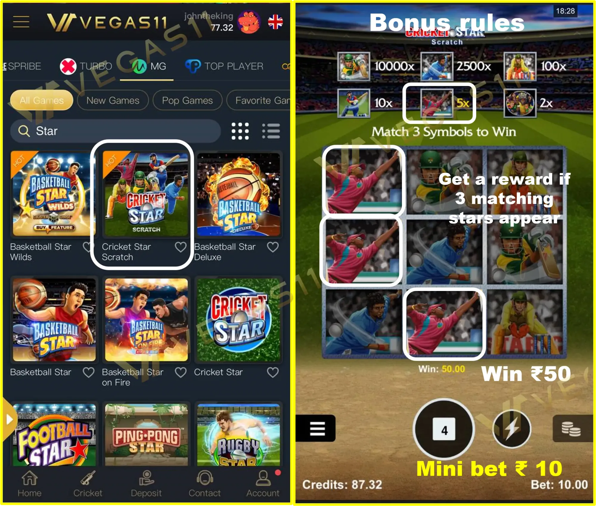 MG - Cricket Star Scratch