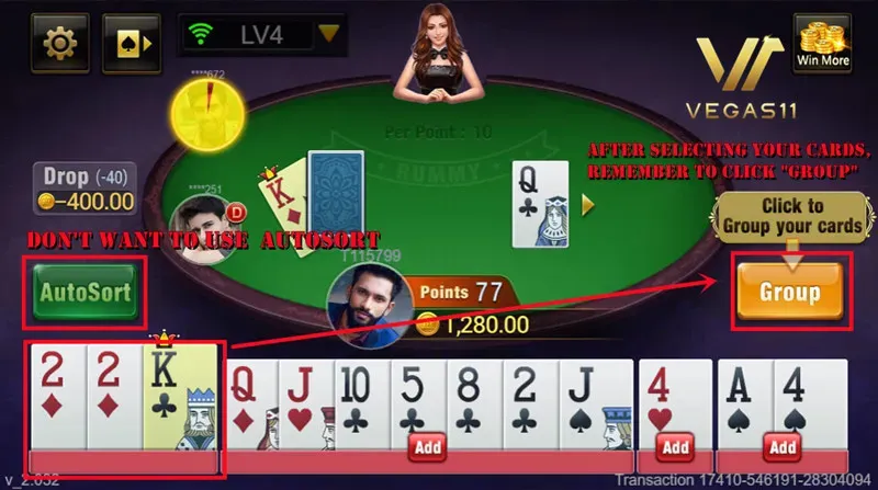Rummy Game AutoSort