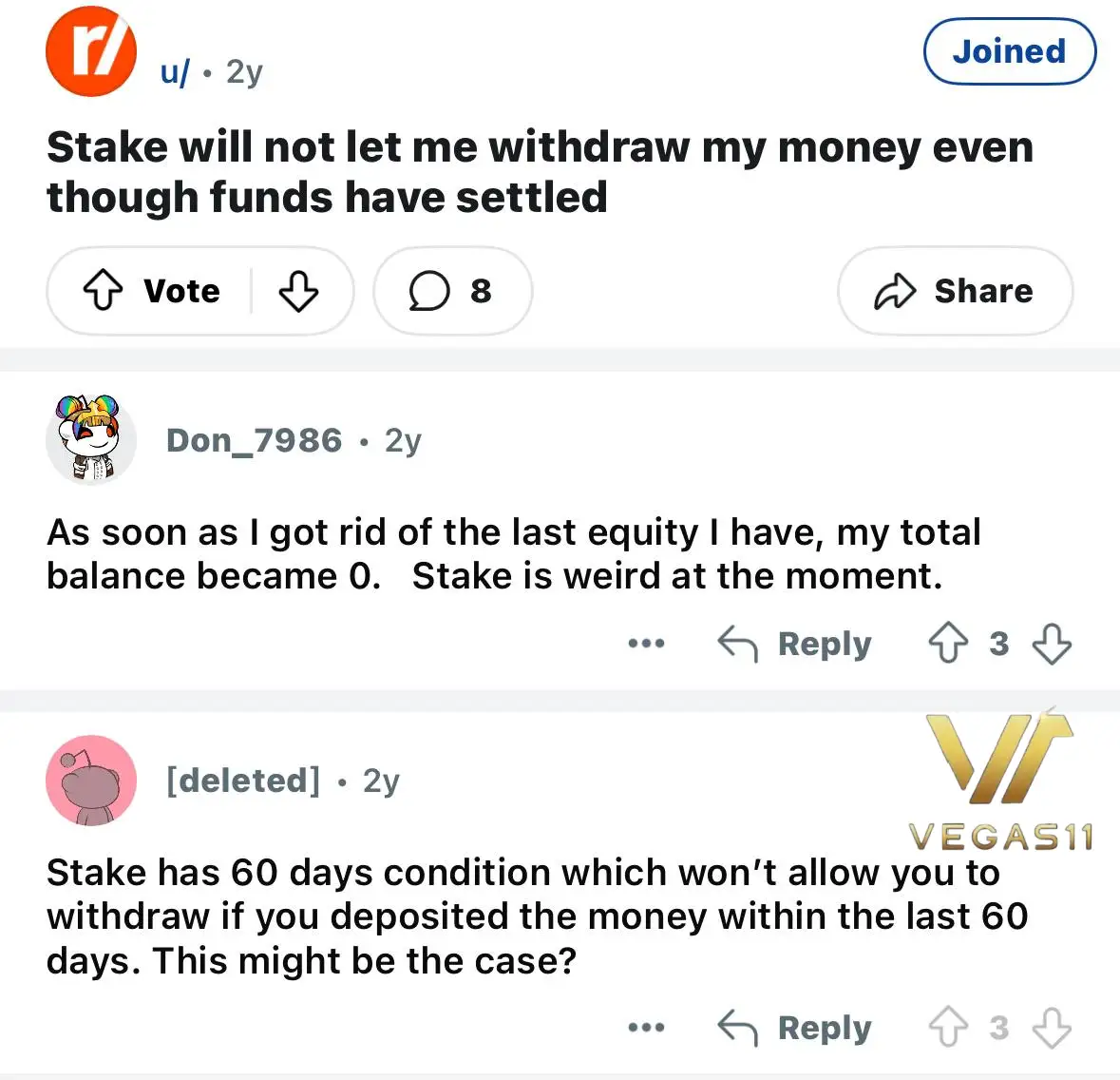 Stake can’t withdraw’ post was removed by Reddit-2