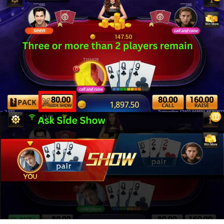 Teen patti-sideshow