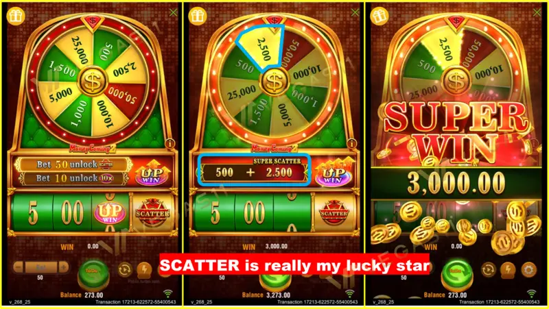 The SCATTER symbol is a real lucky star