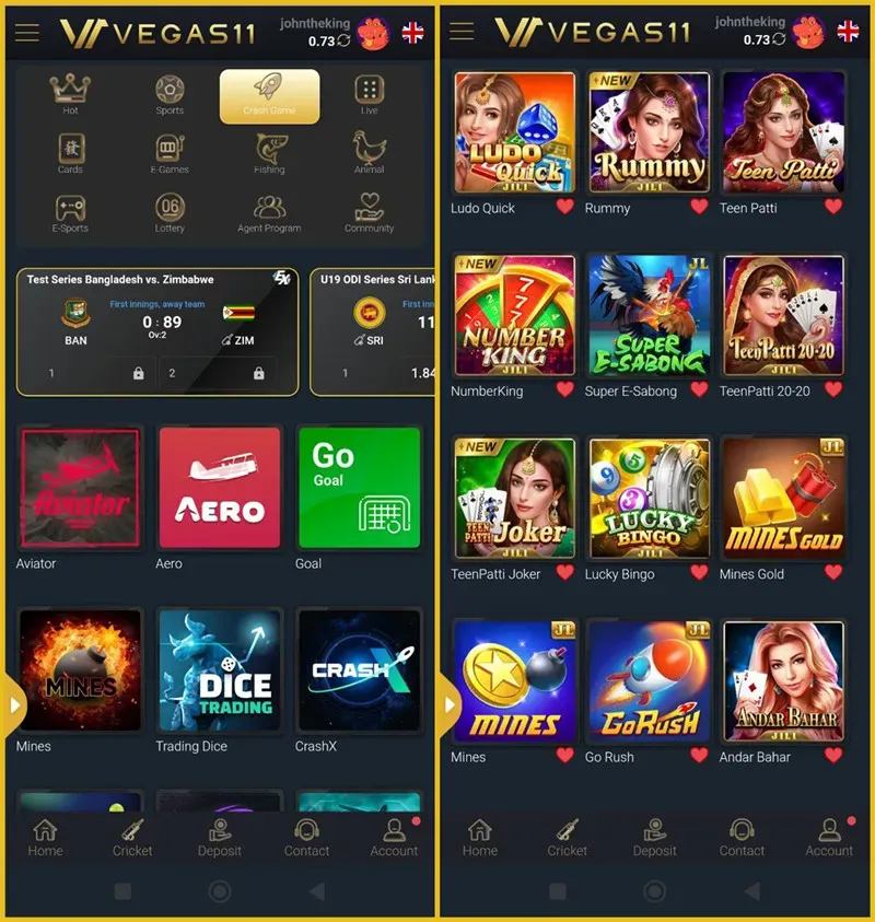 Vegas11 Online Casino Betting ₹10