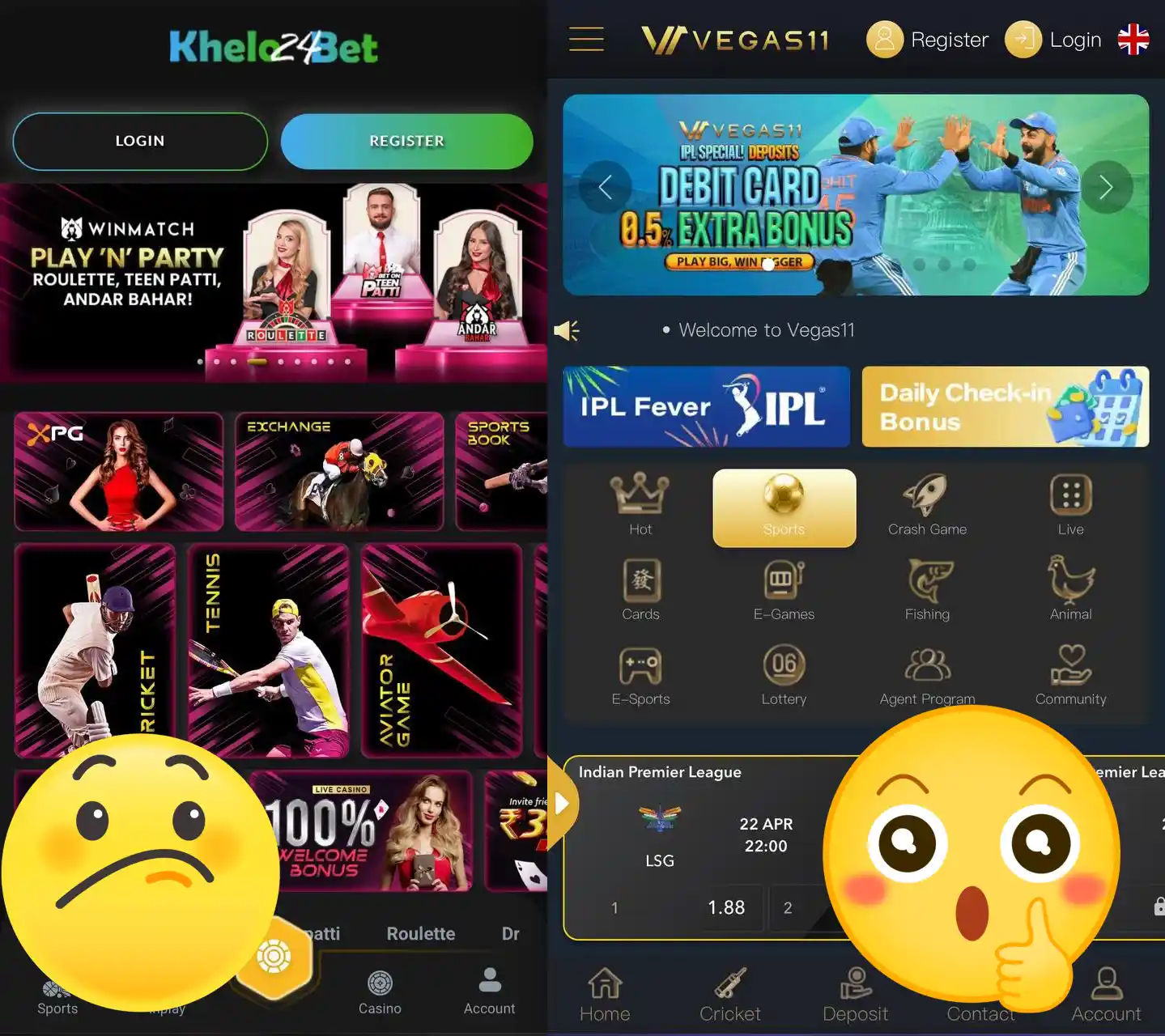 Vegas11 better than Khelo24bet