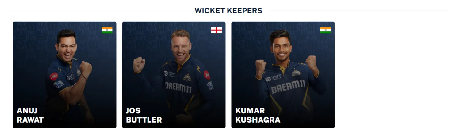 GT Wicket Keepers