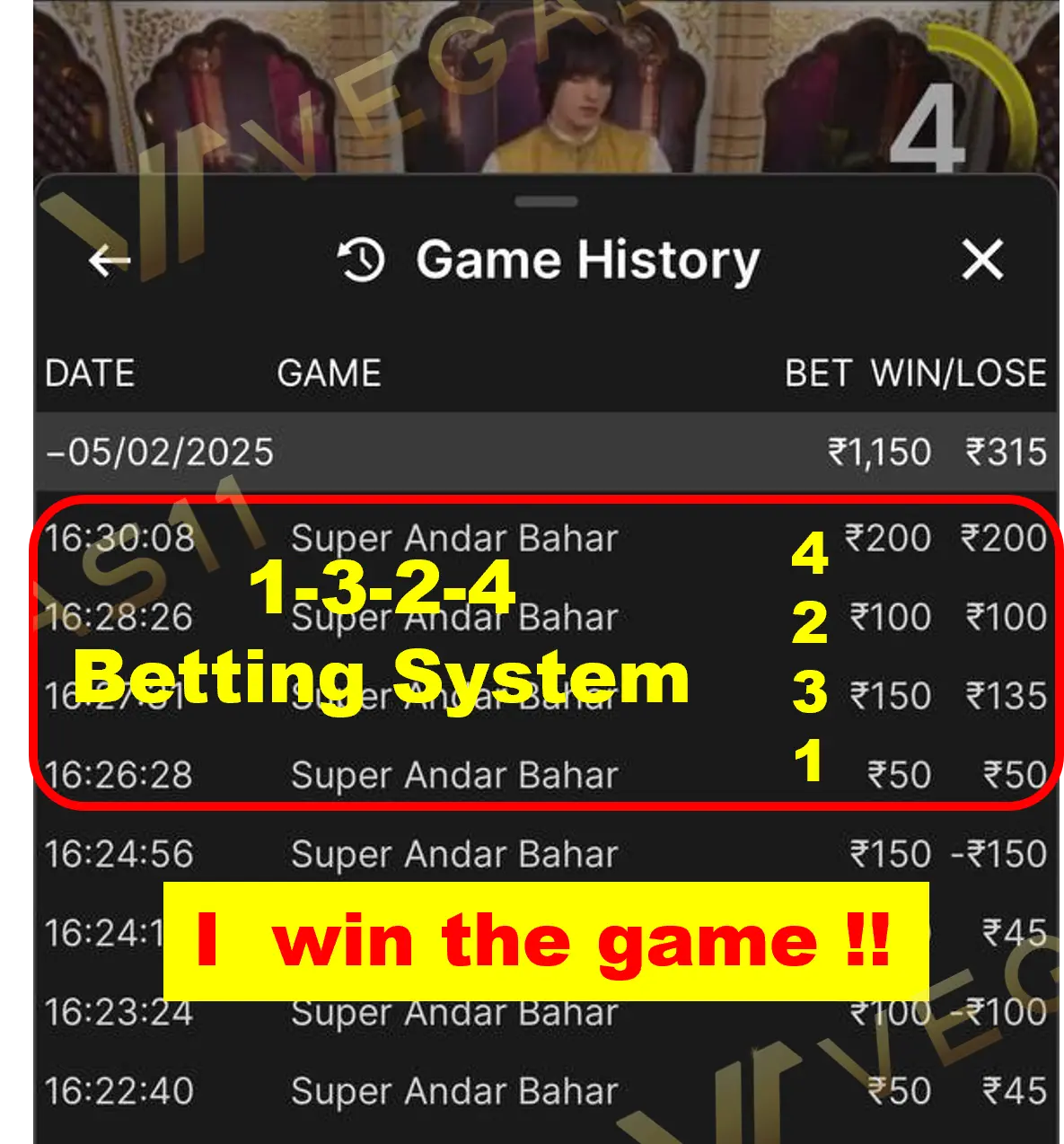 1-3-2-4 Betting System