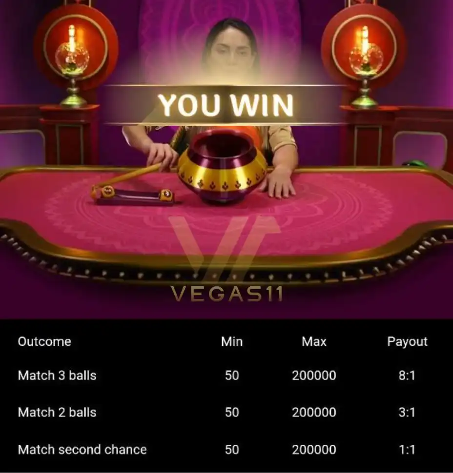 The highest prize is two lakh rupees on Vegas11