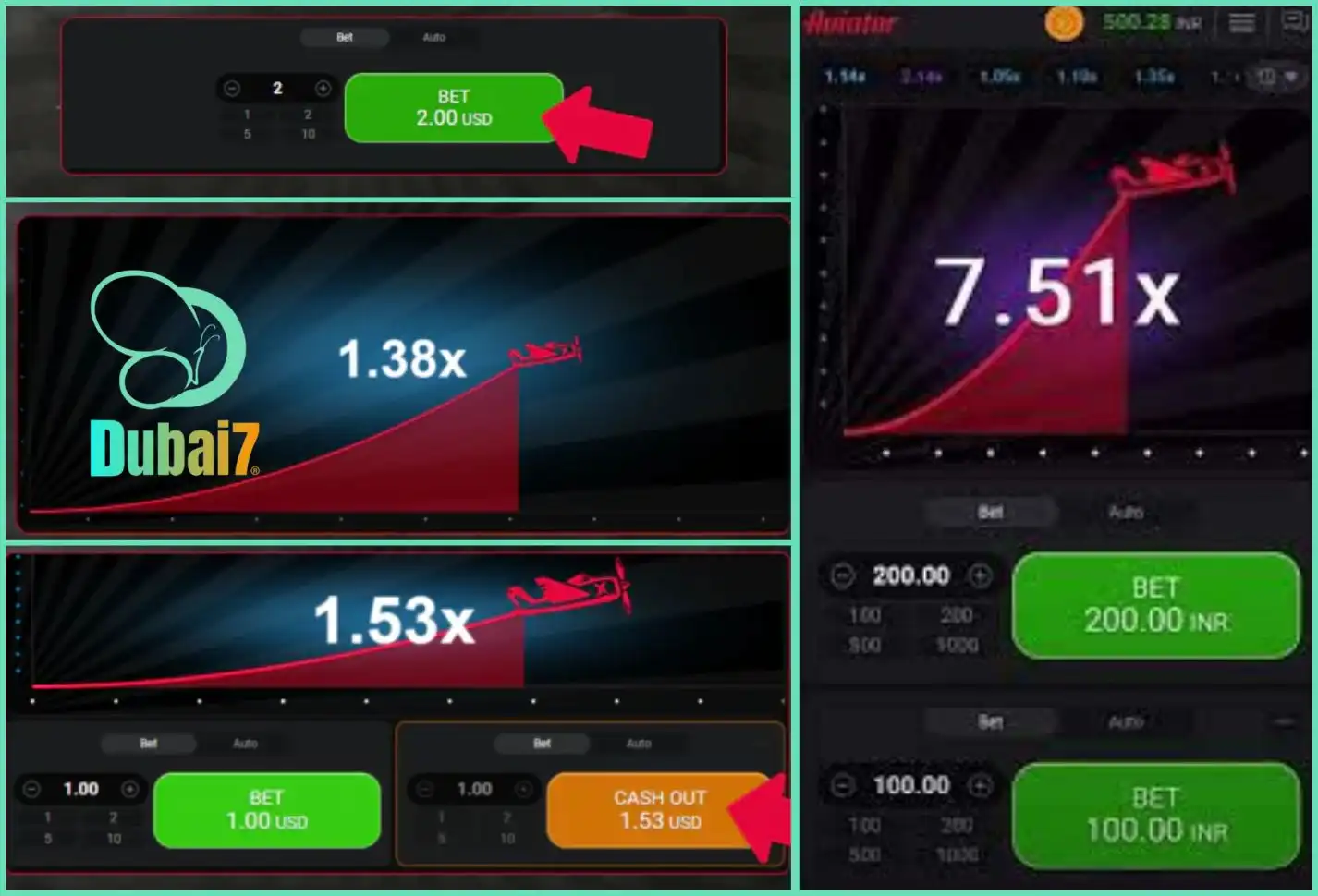How to place bets in Aviator