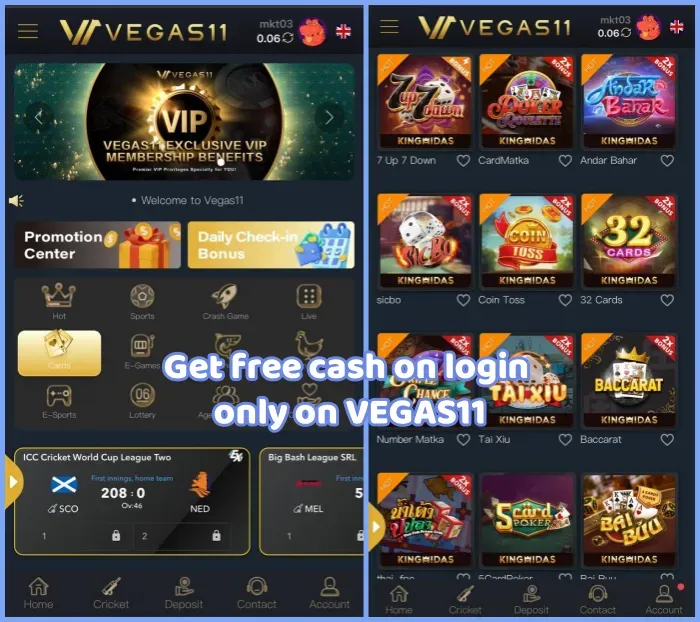 Live F1 streaming & rewards interface on Vegas11 app