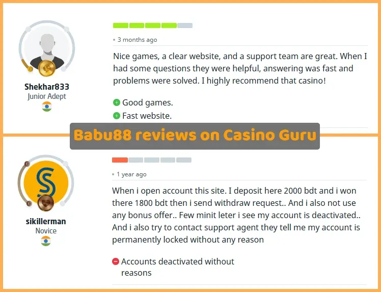 Babu88 User Reviews on casino guru