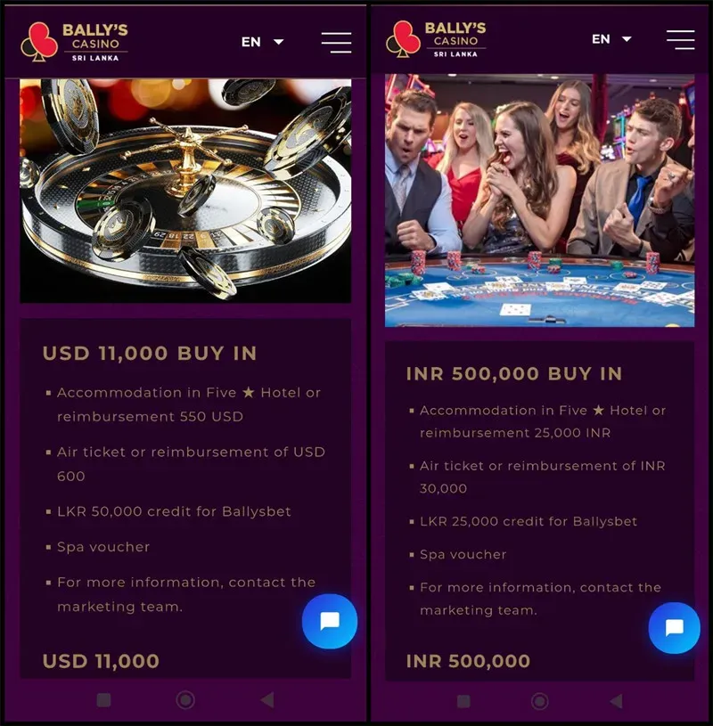 Bally's Casino Packages