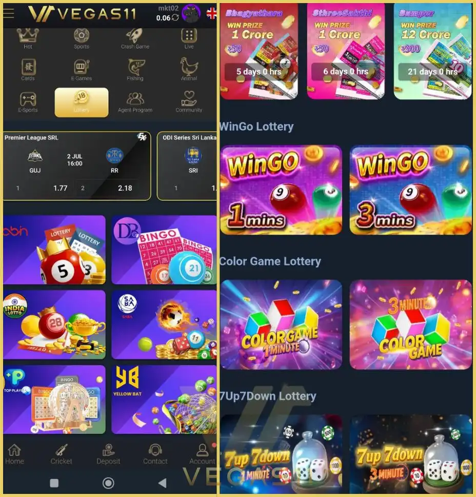 Play WinGo Lottery on Vegas11 