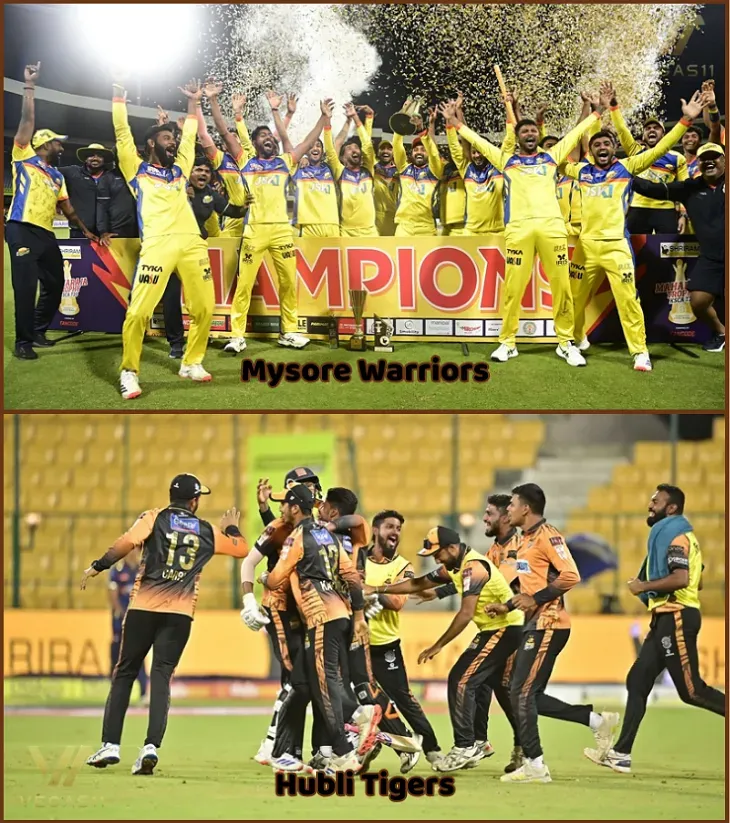The Most Successful Teams in Maharaja Trophy (KPL): Hubli Tigers & Mysore Warriors.