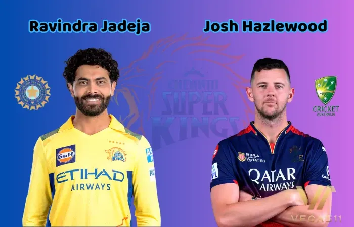Ravindra Jadeja and Josh Hazlewood, former CSK teammates, now representing India and Australia