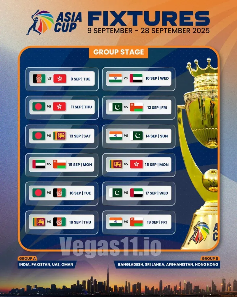 Asia cup 2025 schedule